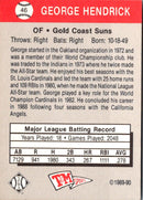 1989 T&M Senior League George Hendrick