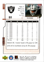 1998 Upper Deck UD3 Tim Brown #81
