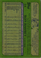 1982 Topps Ron Hassey #54
