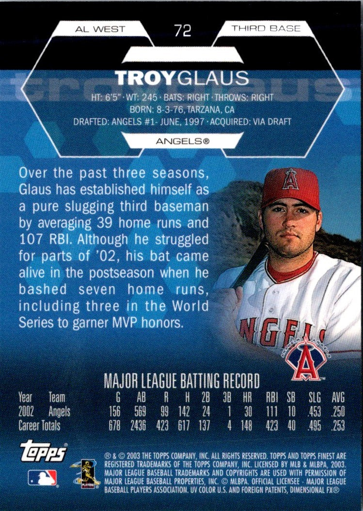 2003 Finest Troy Glaus