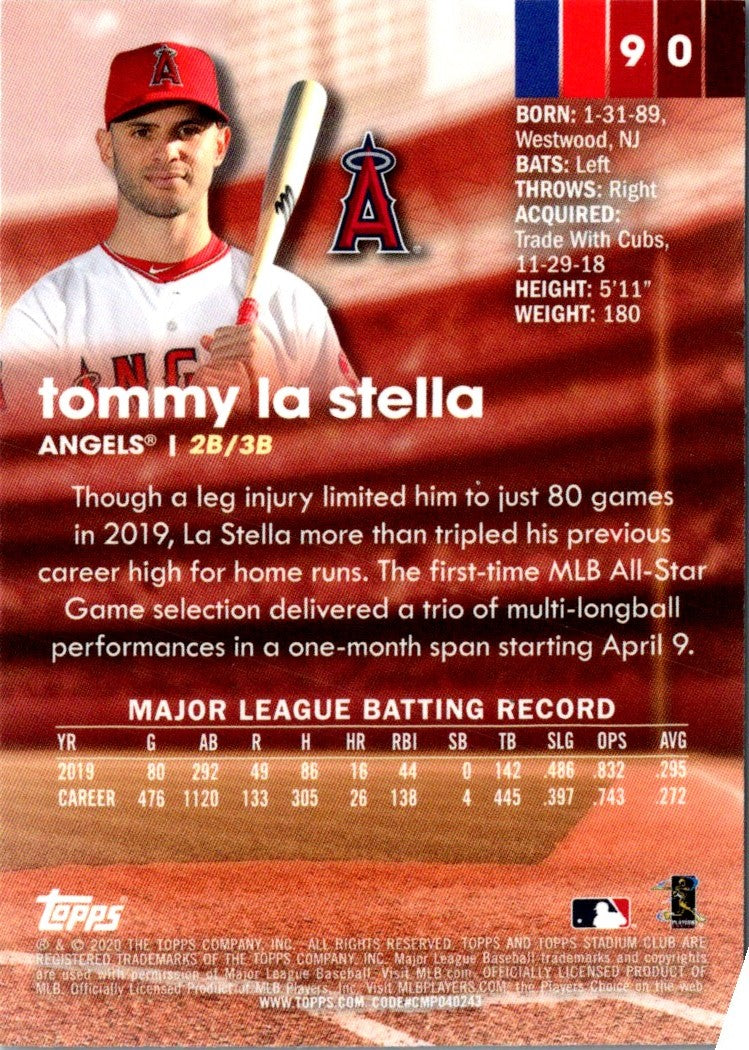 2020 Stadium Club Tommy La Stella