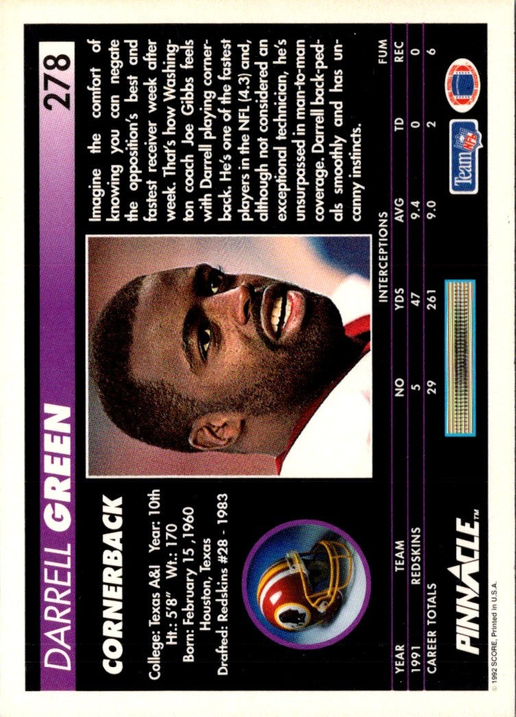 1992 Pinnacle Darrell Green