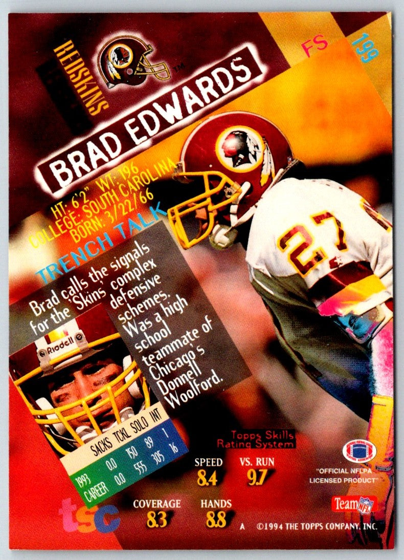 1994 Stadium Club First Day Cards Brad Edwards