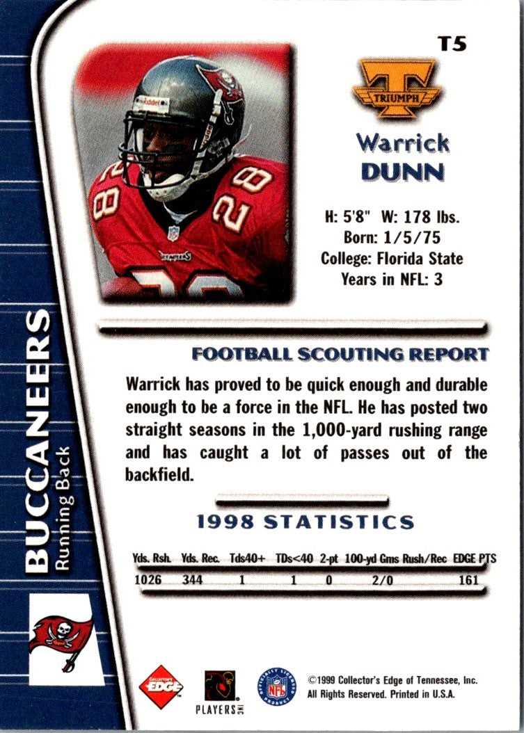 1999 Collector's Edge Triumph Warrick Dunn