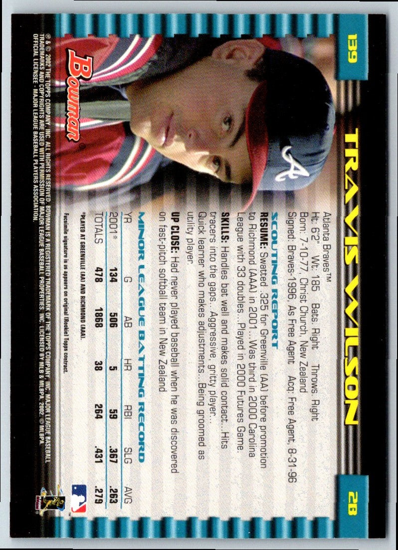 2002 Bowman Travis Wilson