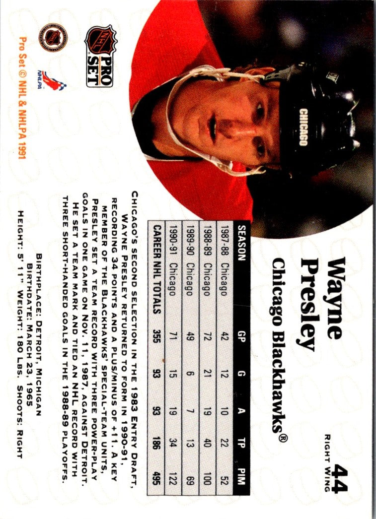 1991 Pro Set Wayne Presley