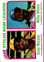 1980 Topps 1979 Stolen Base Leaders - Omar Moreno/Willie Wilson #204
