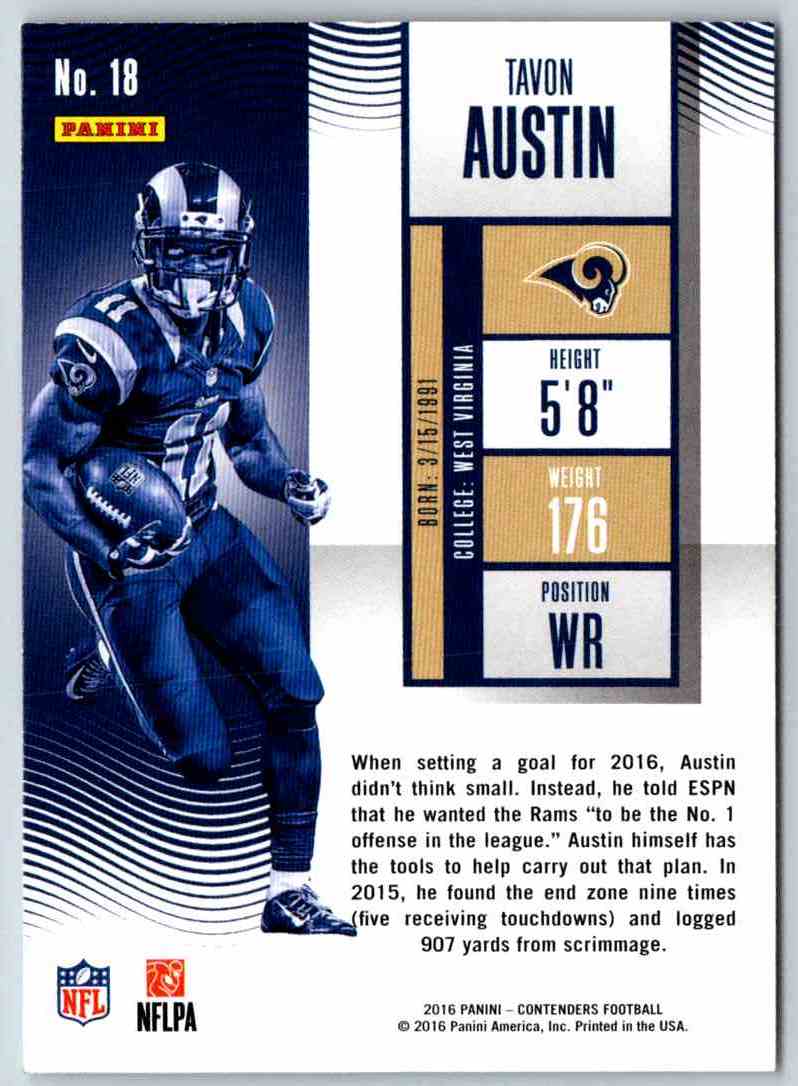 2016 Contenders Tavon Austin