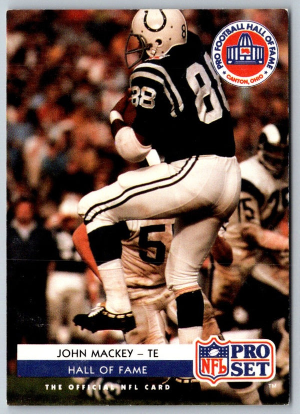 1992 Pro Set HOF Inductees John Mackey #SC3