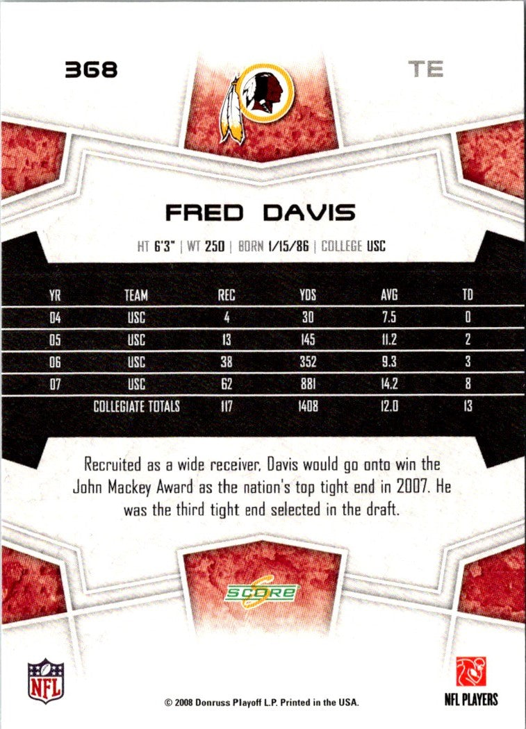 2008 Score Fred Davis