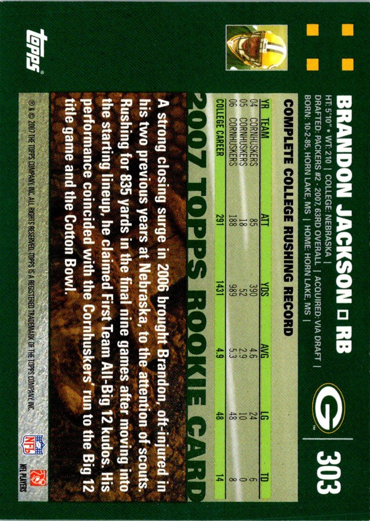 2007 Topps Brandon Jackson