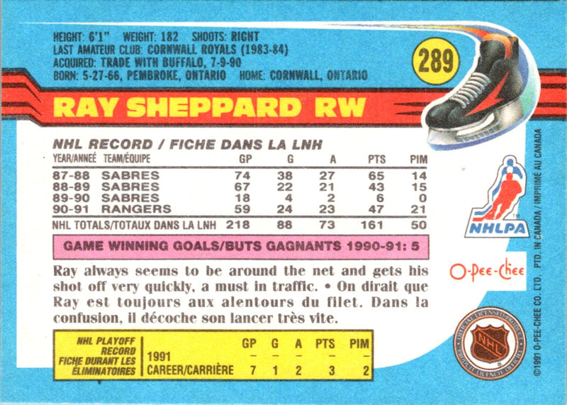 1991 O-Pee-Chee Ray Sheppard