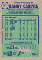1990 Topps Randy Carlyle #51