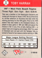 1989 T&M Senior League Toby Harrah #44
