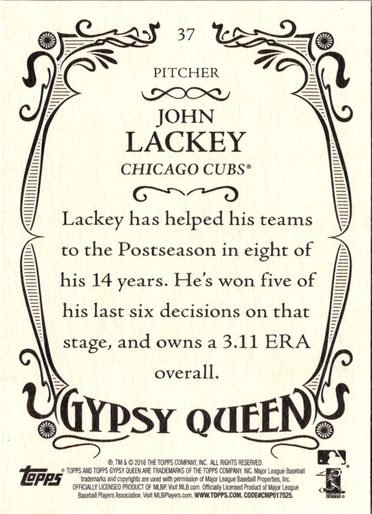 2016 Topps Gypsy Queen John Lackey