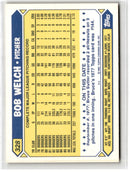 1987 Topps Tiffany Bob Welch