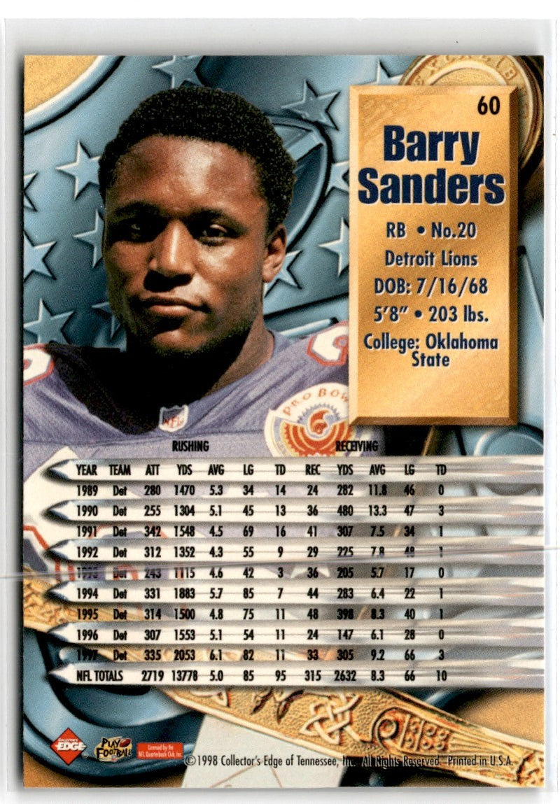 1998 Collector's Edge Supreme Season Review Barry Sanders