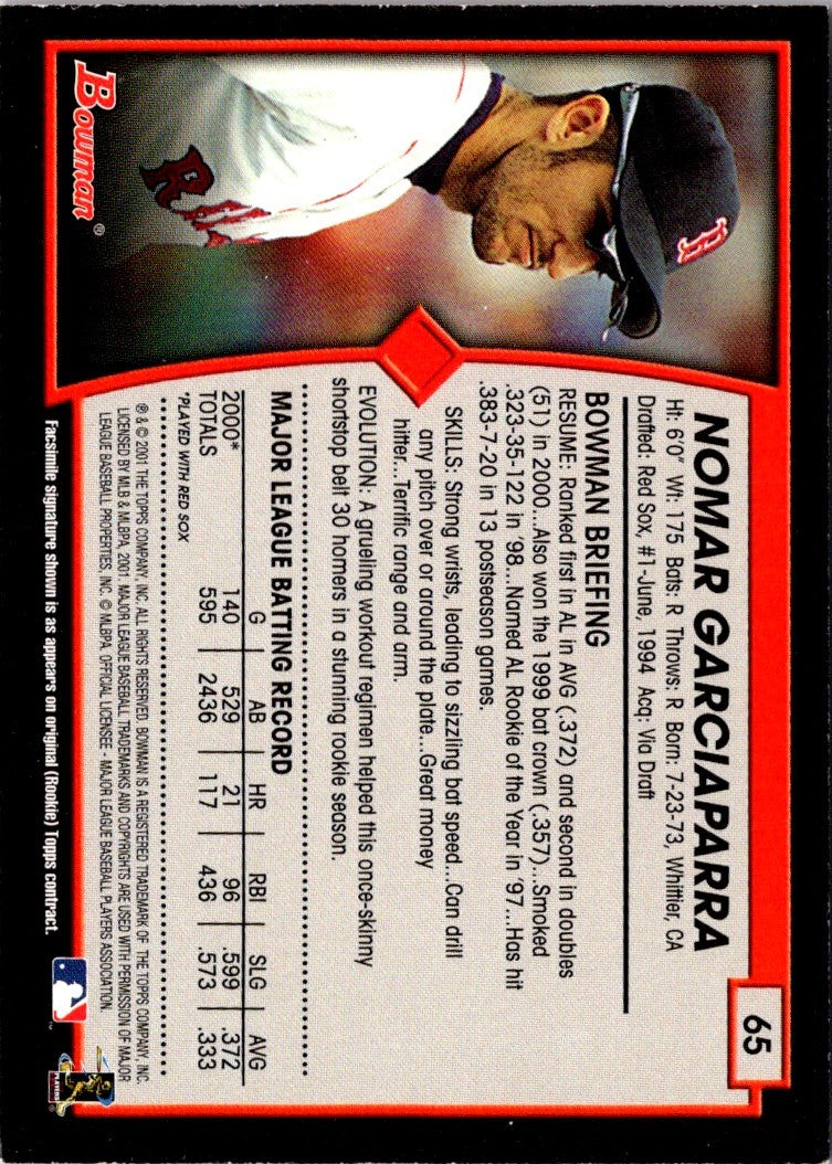 2001 Bowman Nomar Garciaparra