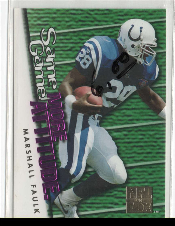 1995 SkyBox Impact Fox More Attitude Marshall Faulk #F11