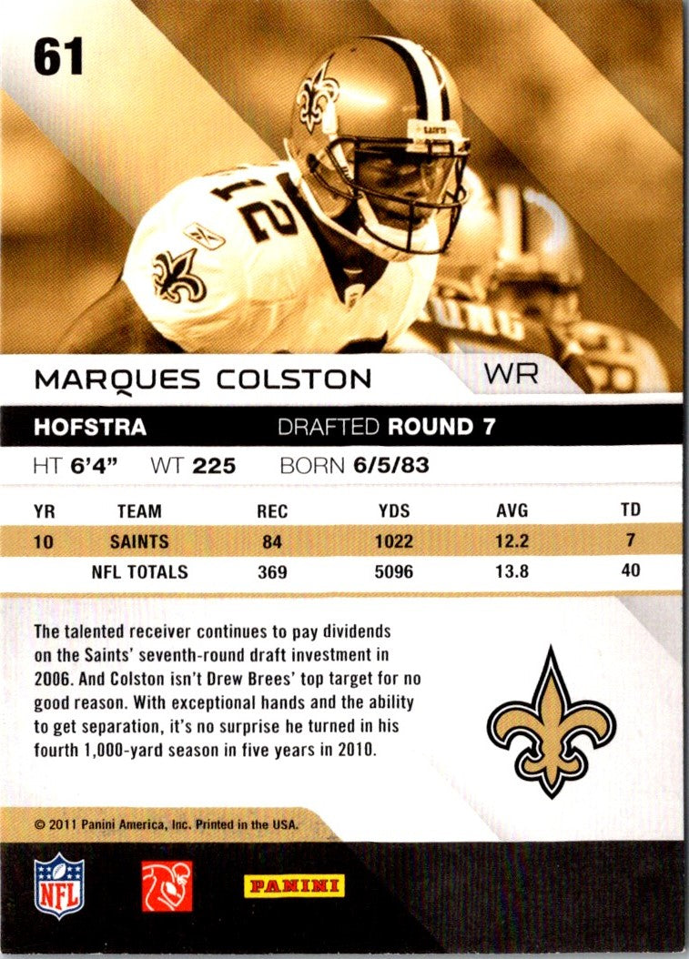 2011 Panini Absolute Memorabilia Marques Colston