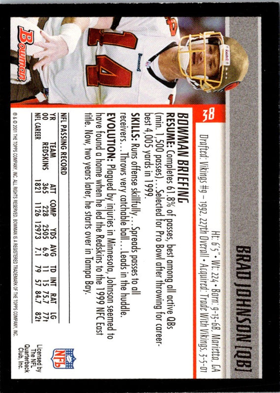 2001 Bowman Brad Johnson #38