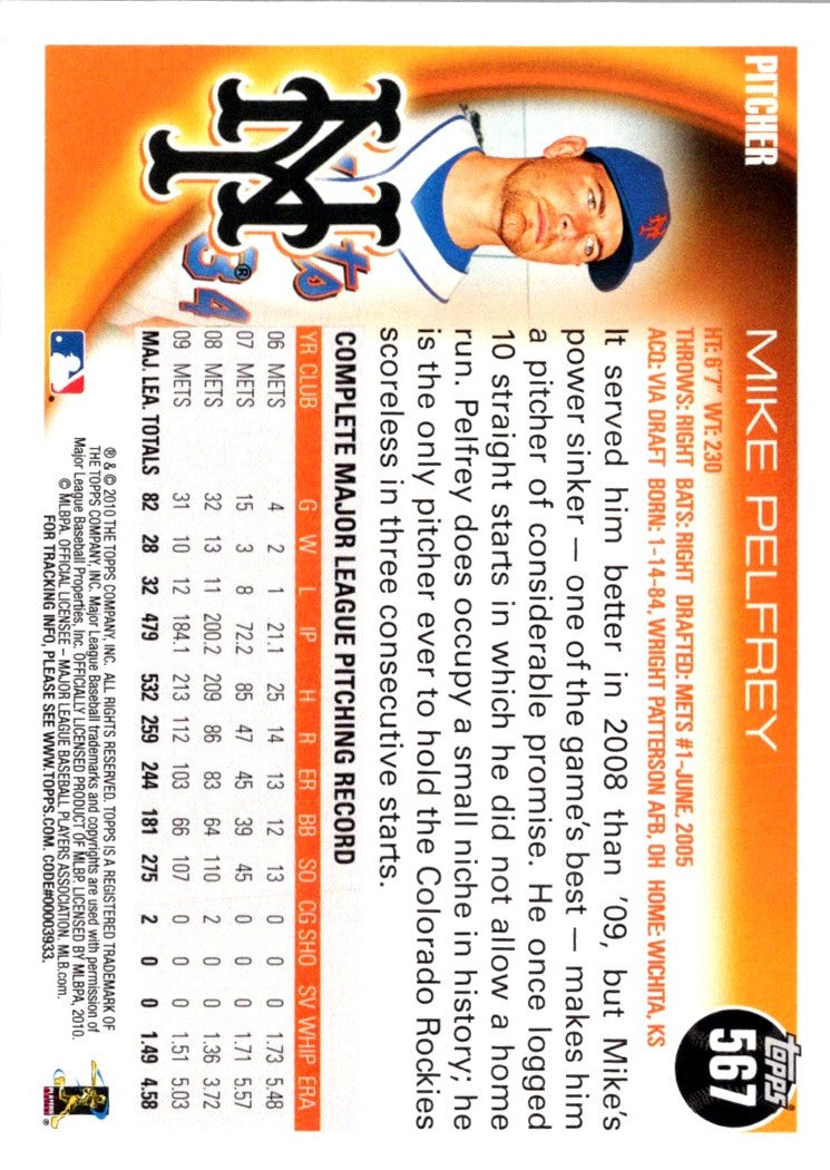 2010 Topps Mike Pelfrey