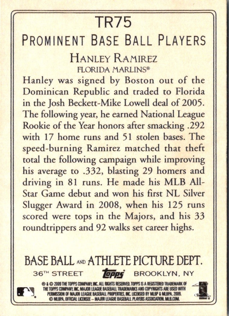 2009 Topps Turkey Red Hanley Ramirez