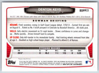 2014 Bowman Denton Keys #BDPP77