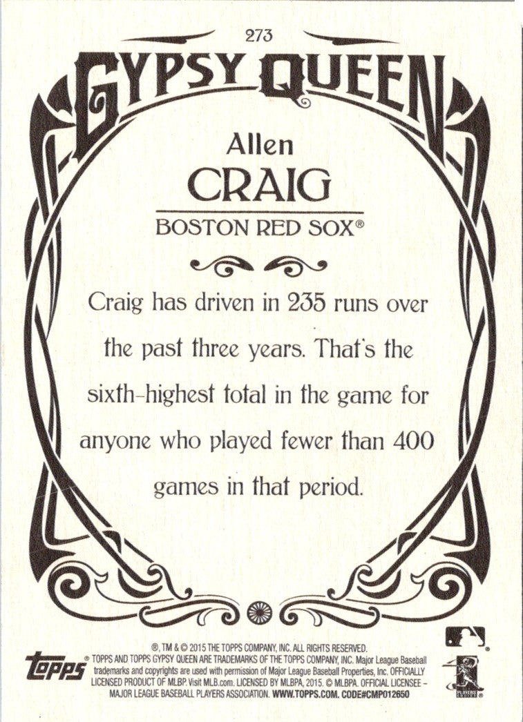 2015 Topps Gypsy Queen Allen Craig