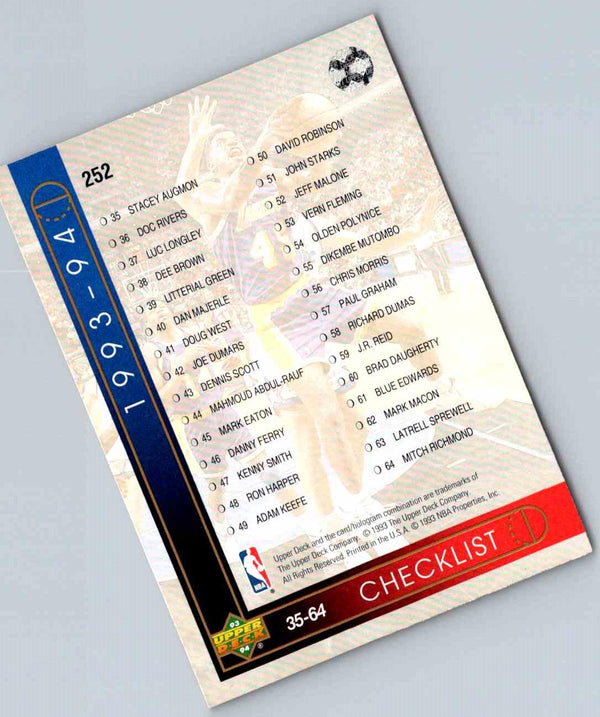 1993 Upper Deck Checklist #252
