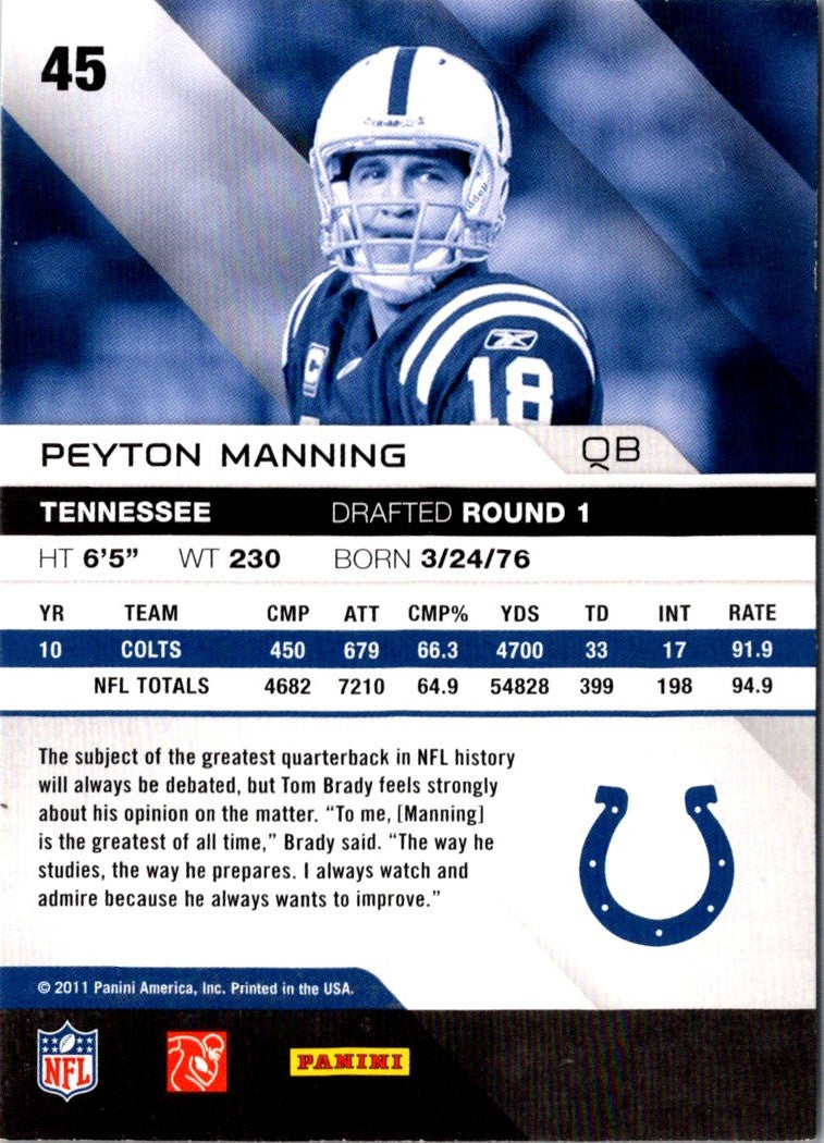 2011 Panini Absolute Memorabilia Peyton Manning