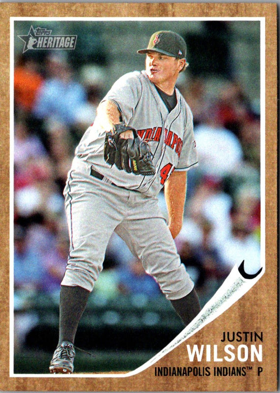 2011 Topps Heritage Minor League Black Border Justin Wilson #139 /62