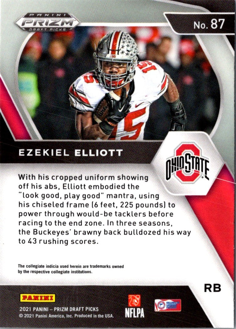 2021 Panini Prizm Draft Picks Collegiate Ezekiel Elliott