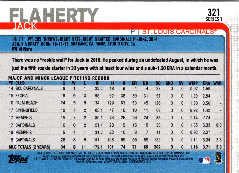 2019 Topps Jack Flaherty