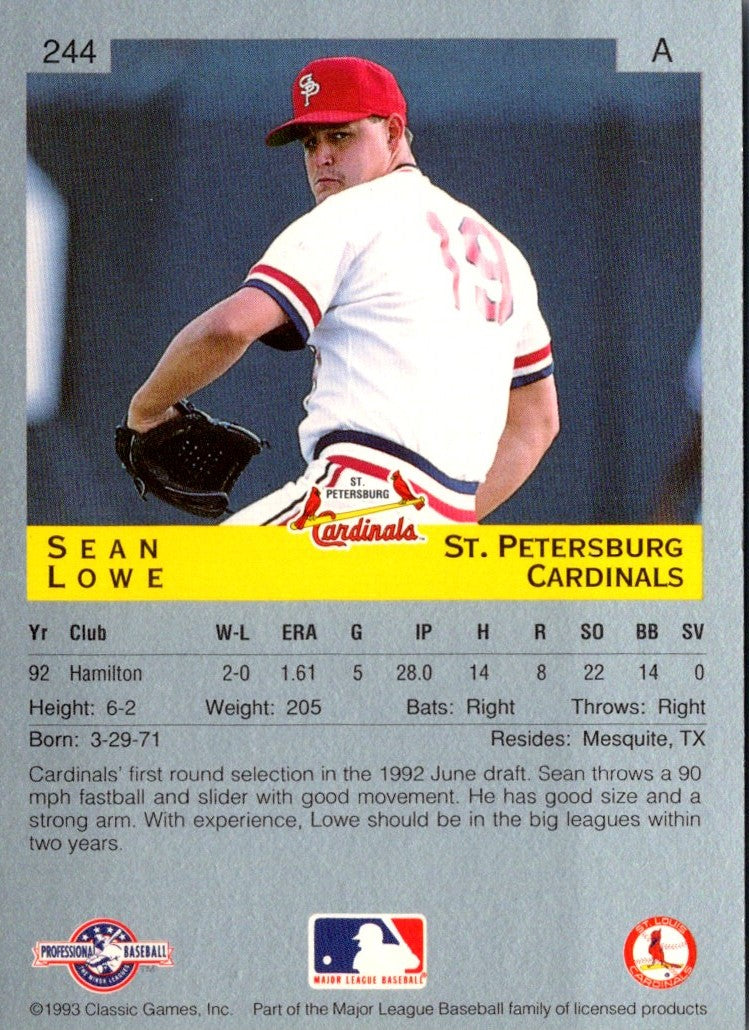 1993 Classic Best Sean Lowe