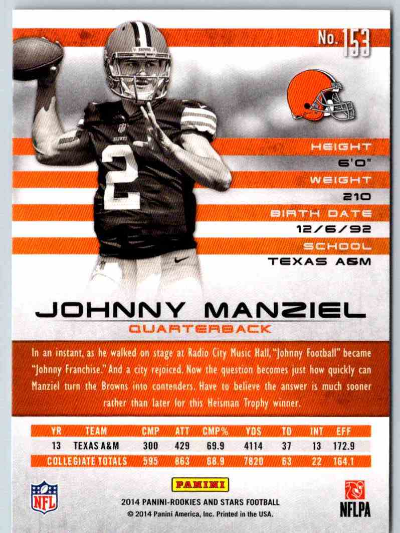 2014 Panini Rookies And Stars Johnny Manziel