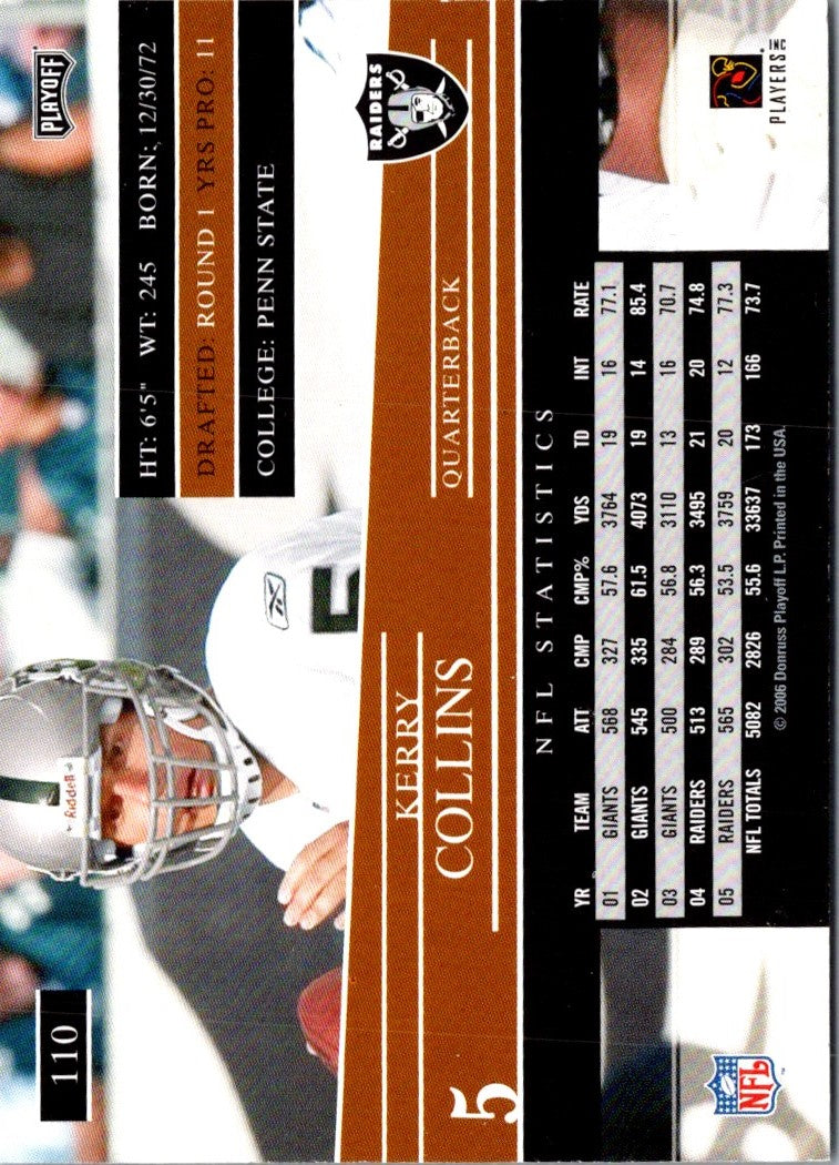 2006 Playoff Prestige Kerry Collins