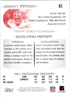 2005 Topps Draft Picks & Prospects Jason Witten #83