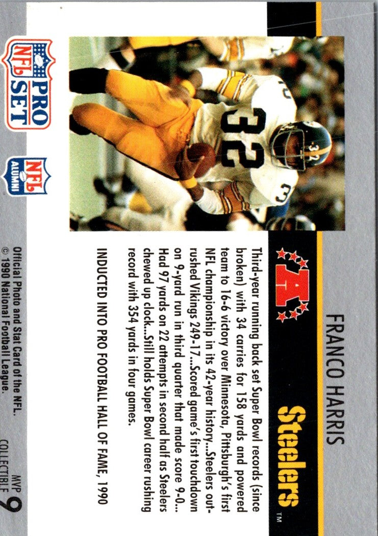 1990 Pro Set Super Bowl MVP Collectibles Franco Harris