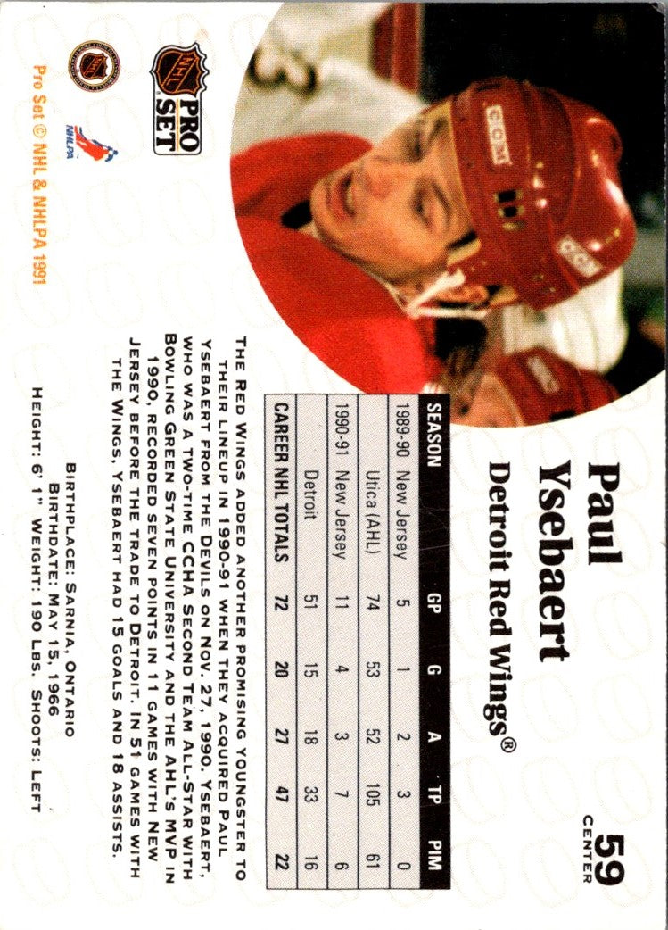 1991 Pro Set Paul Ysebaert