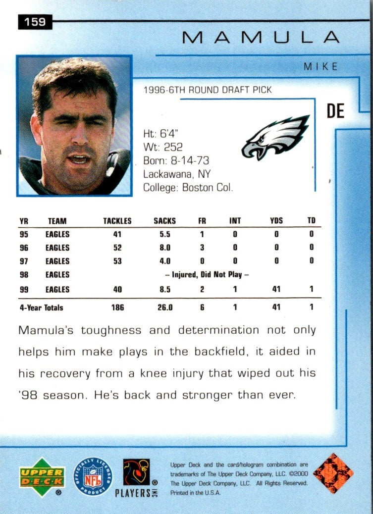 2000 Upper Deck Mike Mamula