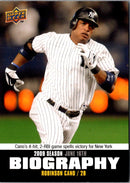 2010 Upper Deck Season Biography Robinson Cano