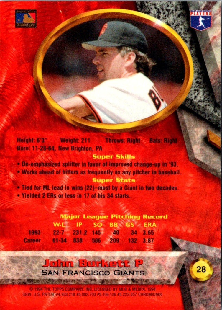 1994 Bowman's Best John Burkett