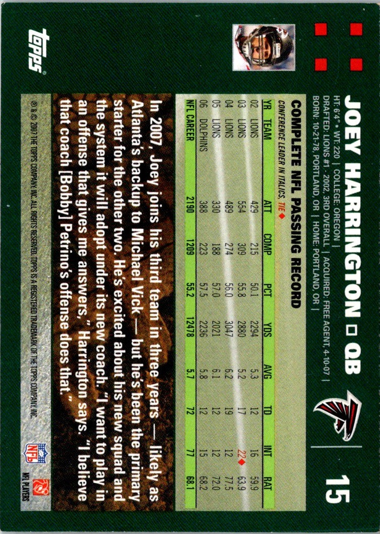 2007 Topps Joey Harrington