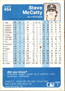 1984 Fleer Steve McCatty