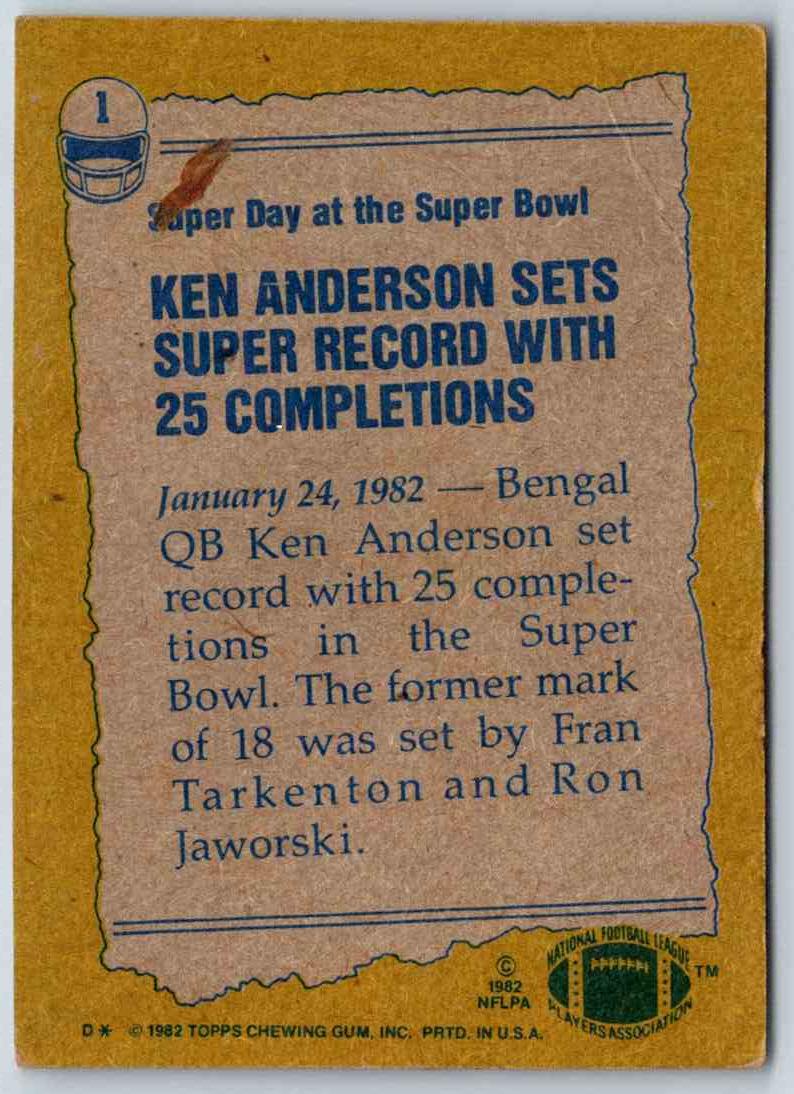 1982 Topps Ken Anderson