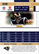 2011 Score Greg Salas