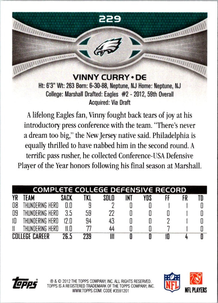 2012 Topps Vinny Curry