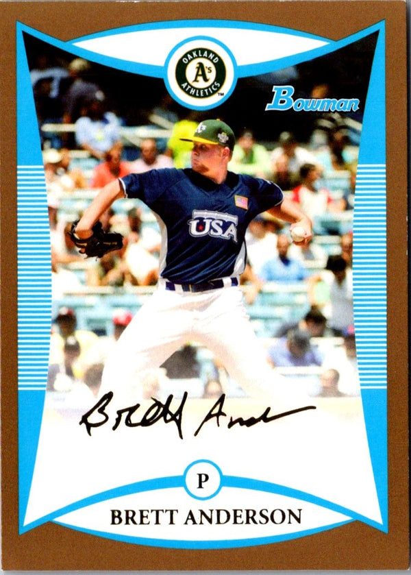 2008 Bowman Draft Picks & Prospects Brett Anderson #BDPP108