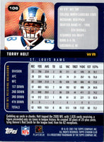 2001 Stadium Club Torry Holt #106